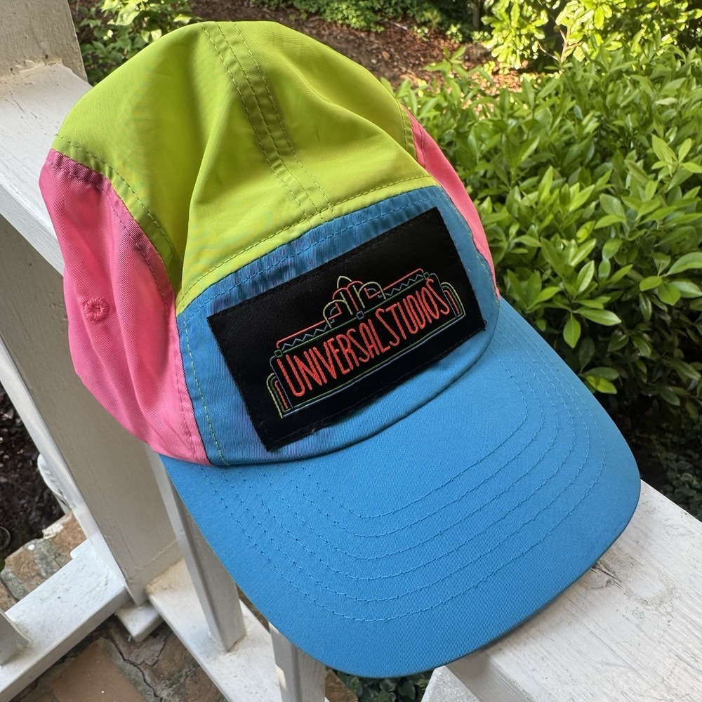 Universal Studios Retro 30th Anniversary Neon Colorblock Snapback Adjustable Hat